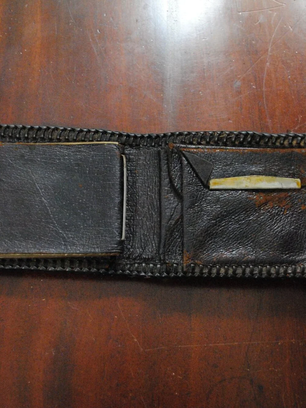 Vintage Handmade Men's Tooled Embossed Leather Bifold Wallet Western Monogrammed